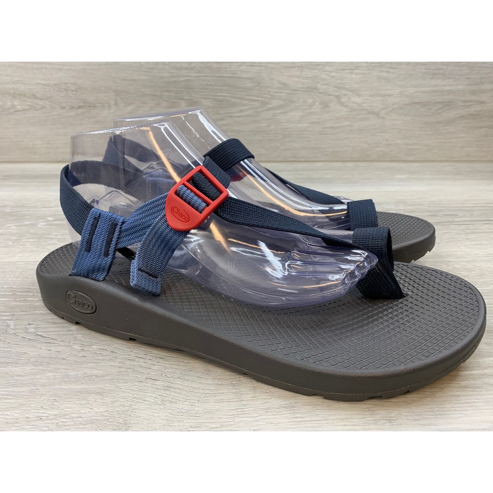 Chaco Bodhi Men's Sandals Red Blue Toe Loop Hiking 10 Comfort Casual Shoes